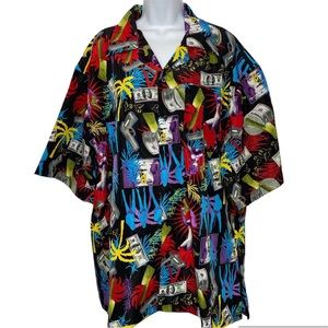 GB Design Lab Colorful Money Button Shirt NWT